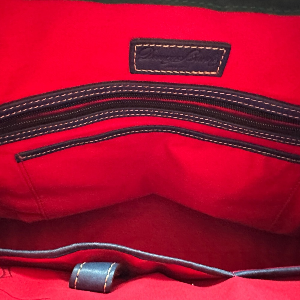 Vintage Dooney & Bourke Ocean Blue Kingston Hobo Leather Shoulder Bag - Picture 9 of 15